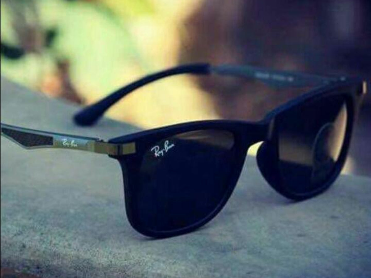 RB (Ray-Ban) New Stylish Black & Black 4287 Square Master Pcs Sunglass For Unisex