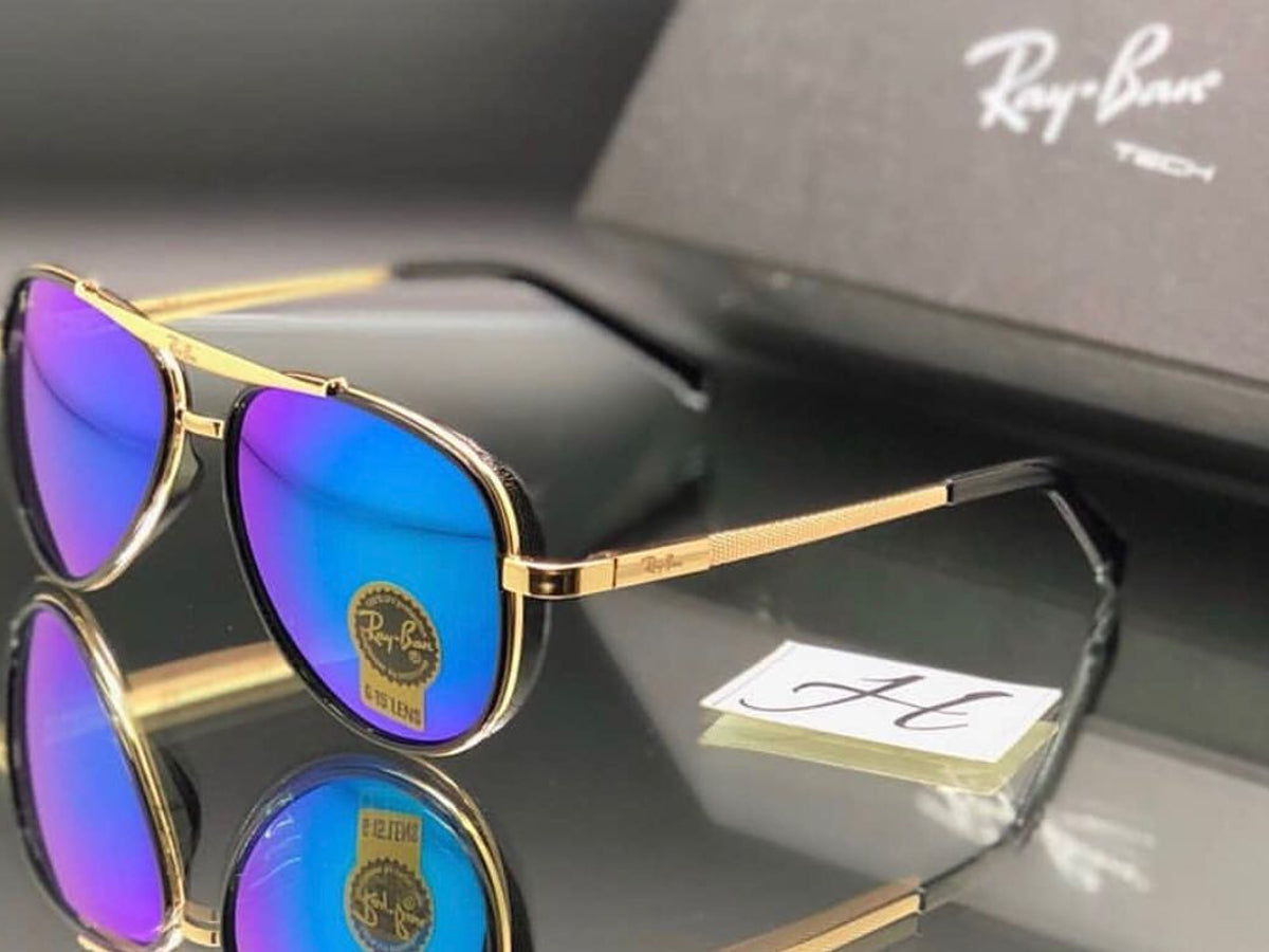 Ray-Ban (RB) New Special Design Blue & Gold 4414 Master Pcs Sunglass For Men.