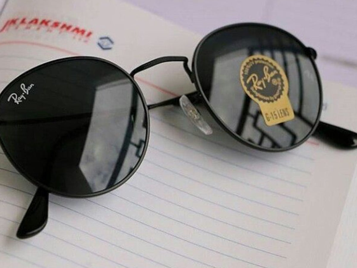 Ray-Ban New Stylish Black & Black 3447 Round Master Pcs Sunglass For Unisex