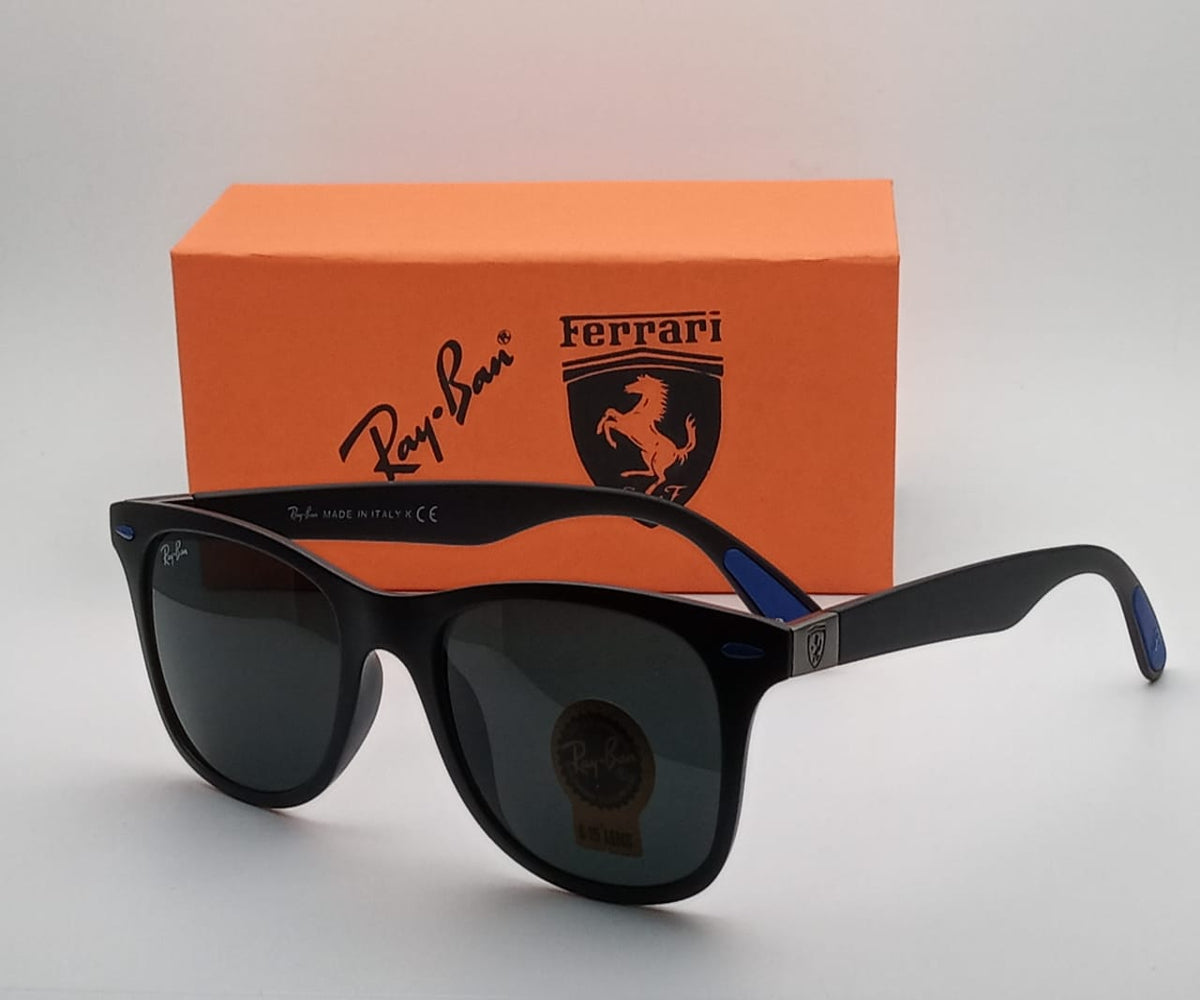 RB Ray-Ban New Stylish Orange & Black 4195 Square Master Pcs Sunglass For Unisex