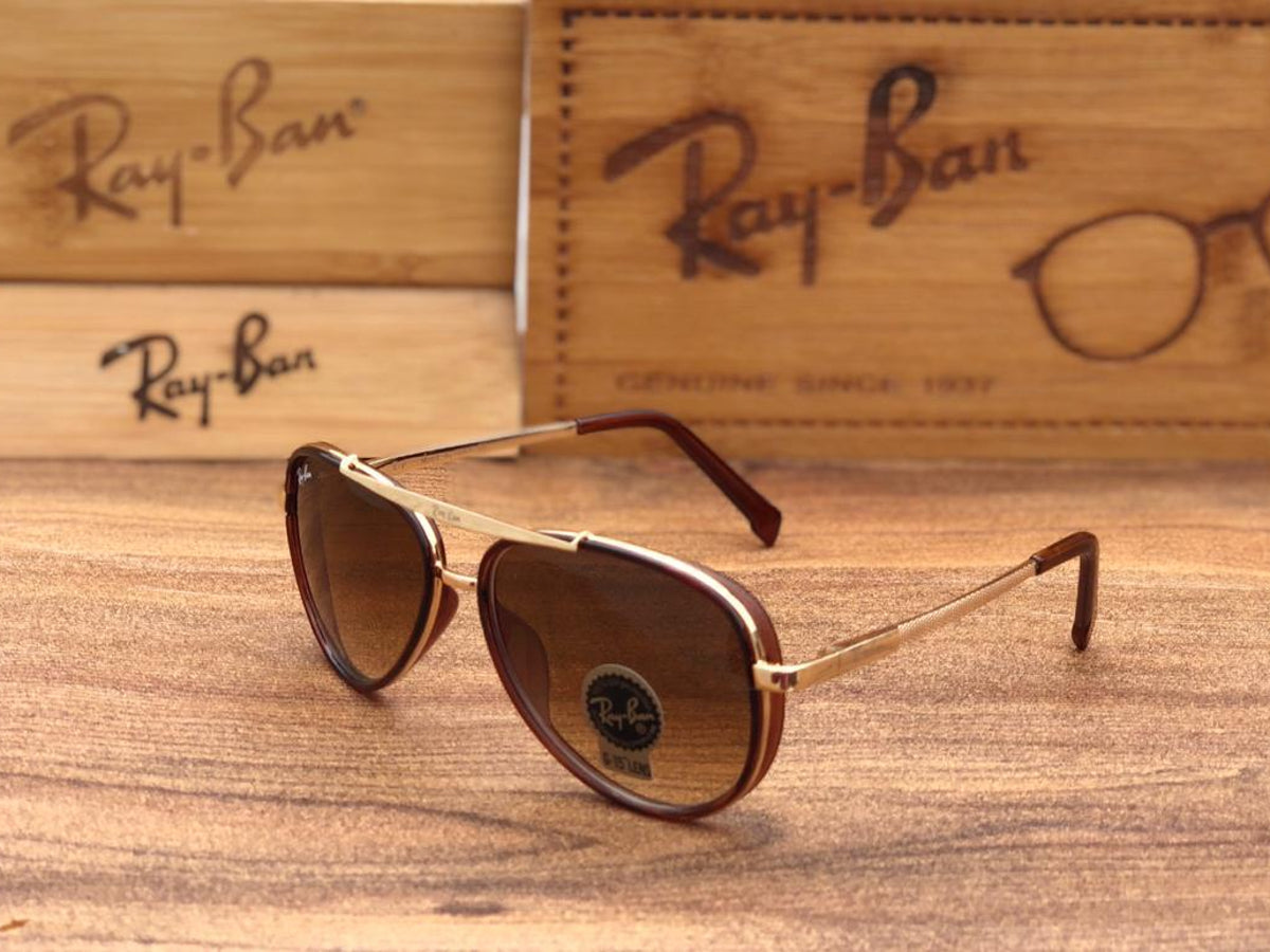 RB Ray-Ban New Design Festival Special Brown Shade & Gold 4414 Master Pcs Sunglass For Men.