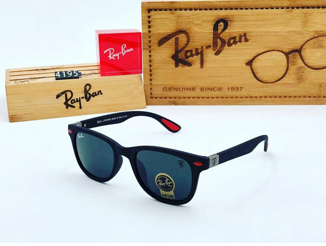 Ray-Ban New Design Aviator Black 4195 Square Shape Master Pcs Sunglasses For Men.
