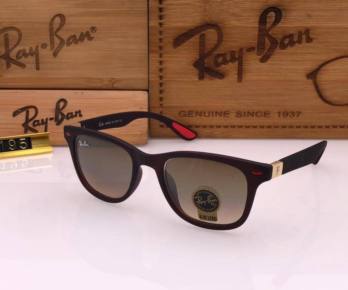 Ray-Ban New Stylish Brown & Black 4195 Square Master Pcs Sunglass For Unisex