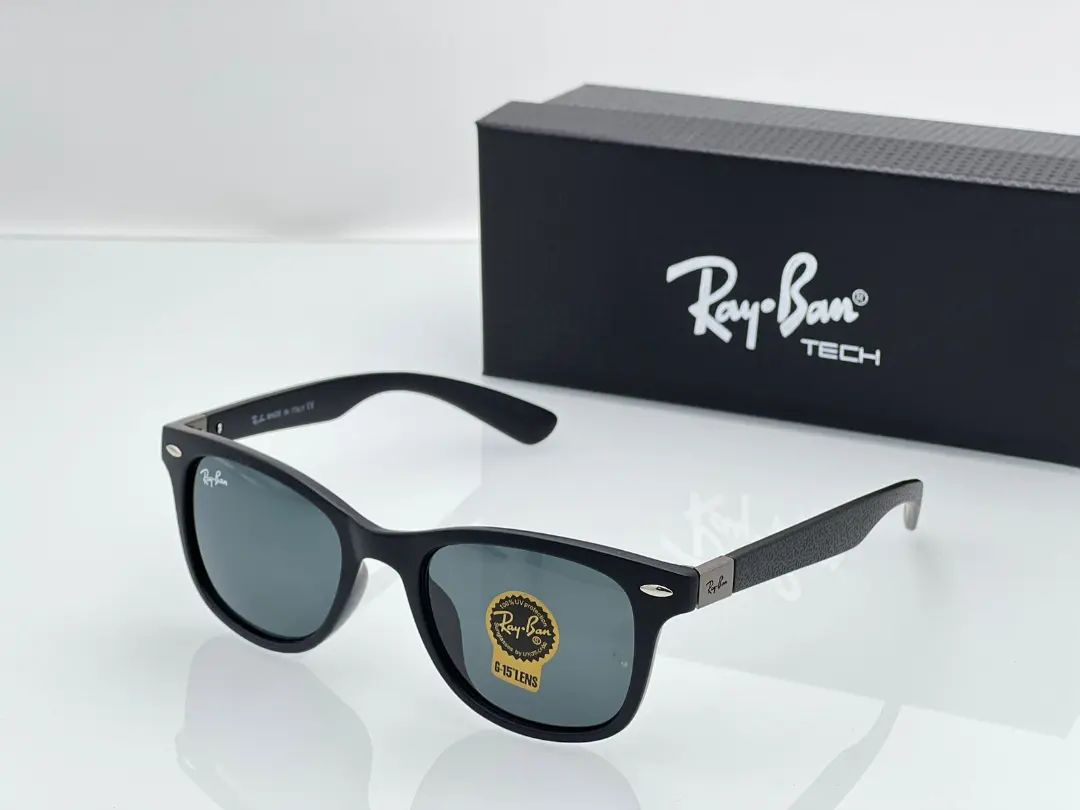RB Ray-Ban New Stylish Square Black & Black 650 Mens Polarized Sunglasses.