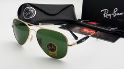 Ray-Ban RB Unique Design Green gold 3517 Master Pcs Sunglasses For Men and Women.