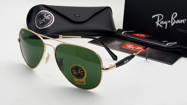 Ray-Ban RB Unique Design Green gold 3517 Master Pcs Sunglasses For Men and Women.