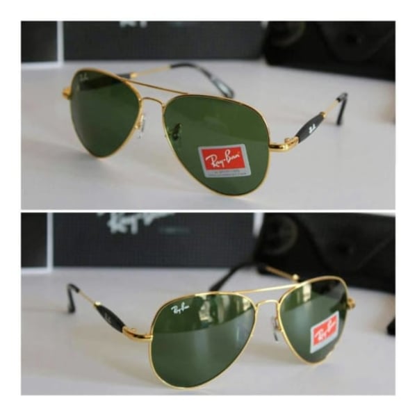 Ray-Ban Stylish New Oval Shape Green & Gold 3517 Sunglasses For Men.