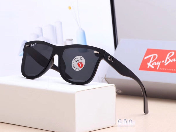 RB (Ray-Ban) New Stylish Black & Black 650 Wayfarer Master Pcs Sunglass For Unisex