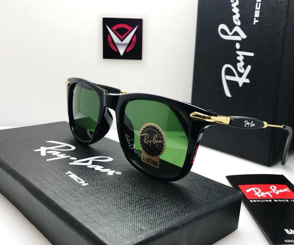 RB ( Ray-Ban ) All Season Special New Design Green & Gold 2148 Master Pcs Sunglasses For Men.
