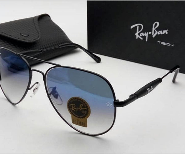 RB Ray-Ban New Design Blue Shade & Black 3517 Oval Trendy Hot Favorite Master Pcs Sunglass For Men.