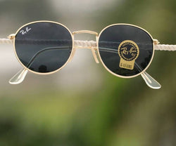 RB Ray-Ban New Fancy Design Stylish Black & Gold 3447 Round Master Pcs Sunglass For Men