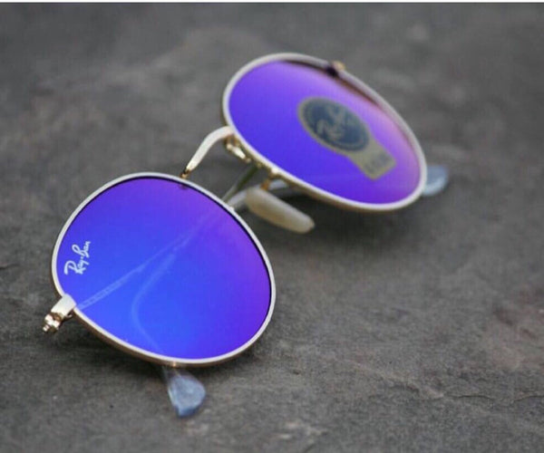 Ray-Ban New Stylish Blue & Black 3447 Round Master Pcs Sunglasses For Men