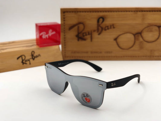 RB Ray-Ban New Stylish Silver & Black 650 Wayfarer Master Pcs Sunglass For Unisex