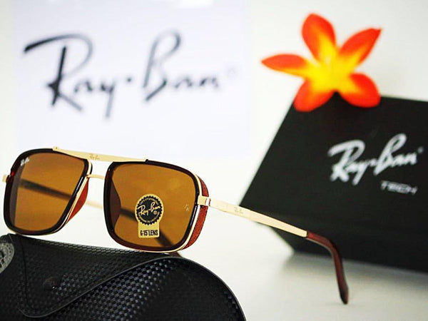 Ray-Ban New Stylish Brown & Gold 4413 Round Master Pcs Sunglasses For Men