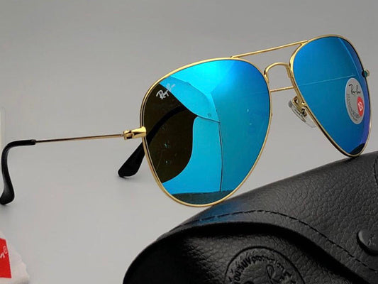 Ray-Ban New Stylish Blue & Gold 3026 Wayfarer Master Pcs Sunglass For Unisex