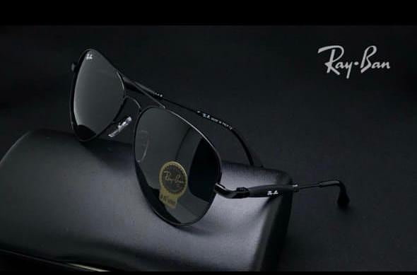 Ray-Ban Stylish New Oval Shape Black & Black 3517 Sunglasses For Men.