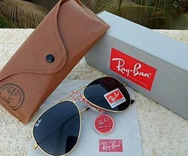 Ray-Ban New Design Black & Silver 3026 Master Pcs Sunglasses For Men.