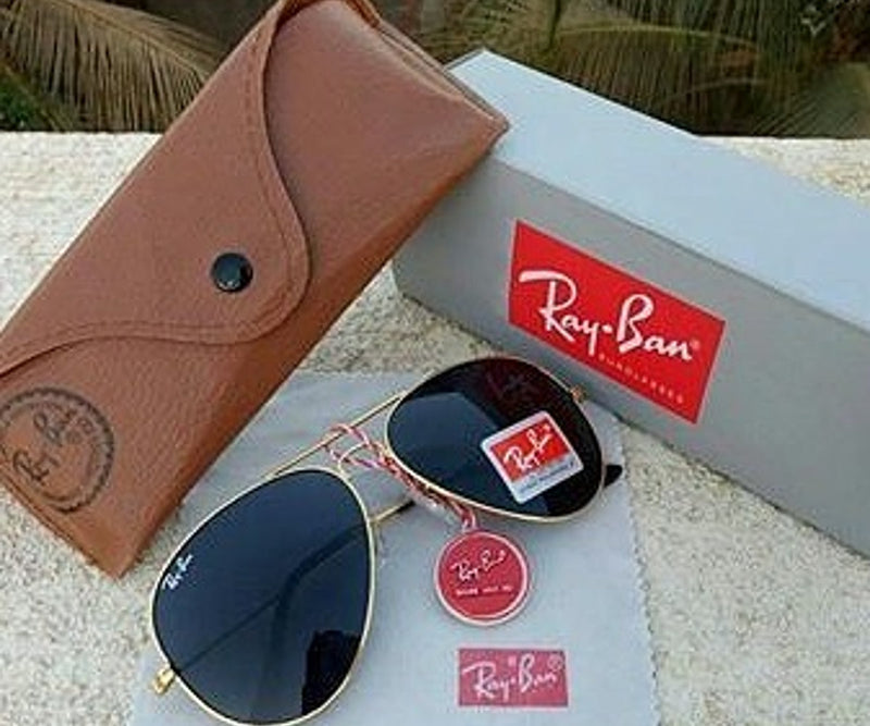 Ray-Ban New Design Black & Silver 3026 Master Pcs Sunglasses For Men.