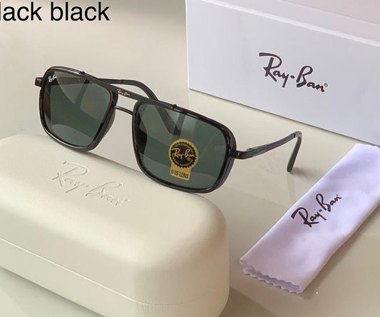 Ray-Ban RB New Stylish Super Hit Black & Black 4413 Square Causal Latest Master Pcs Sunglass For Unisex.