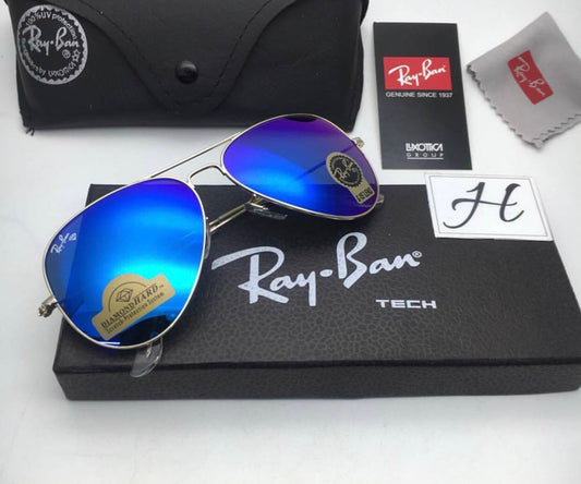 RB Ray-Ban New Arrival Blue & Black 3026 Oval Master Pcs Sunglasses For Men.