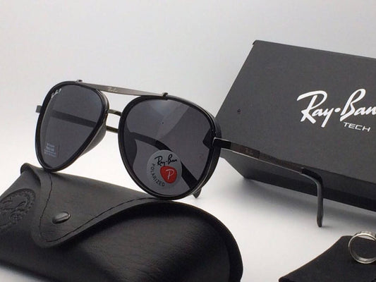 RB (Ray-Ban) New Stylish Black & Black 4414 Causal Latest Master Pcs Sunglass For Unisex.