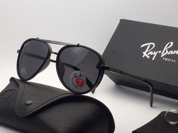 RB (Ray-Ban) New Stylish Black & Black 4414 Causal Latest Master Pcs Sunglass For Unisex.