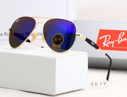 Ray-Ban New Stylish Blue & Gold 1208 Wayfarer Master Pcs Sunglass For Unisex