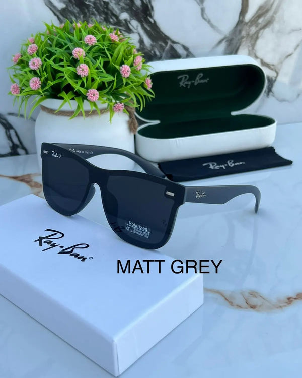 RB Ray-Ban New Stylish Square Black & Black 650 Mens Polarized Sunglasses.