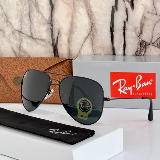 RB Ray-Ban New Stylish Black & Black3026 Round Master Pcs Sunglass For Unisex