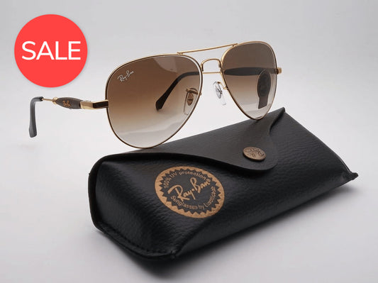 Ray-Ban Stylish New Oval Shape Brown Shade & Gold 3517 Sunglasses For Men.
