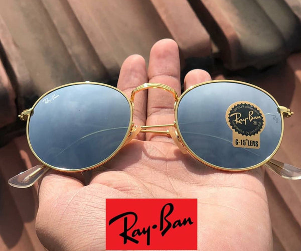 RB Ray-Ban New Stylish Silver & Silver 3447 Round Master Pcs Sunglass For Unisex