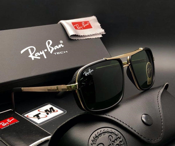 RB New Stylish Arrival Black & Gold 4413 Master Pcs Sunglasses For Men and Women.