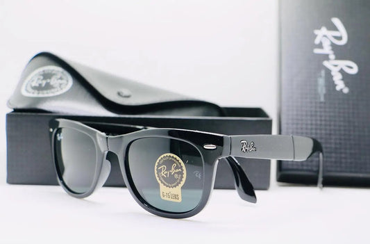 RB Ray-Ban New Stylish Square Black & Black 2140 Mens Wayfarer Sunglasses.