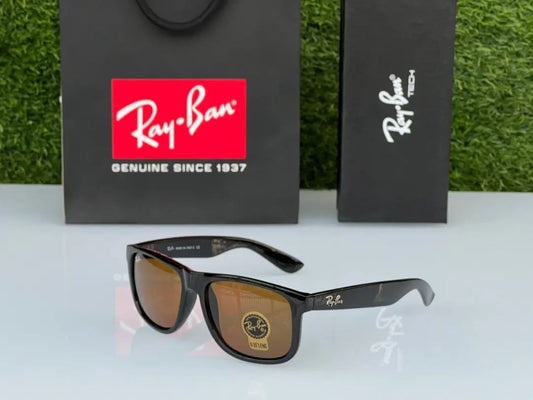 Ray-Ban RB New Stylish Square Brown & Black 2140 Mens Wayfarer Sunglasses.