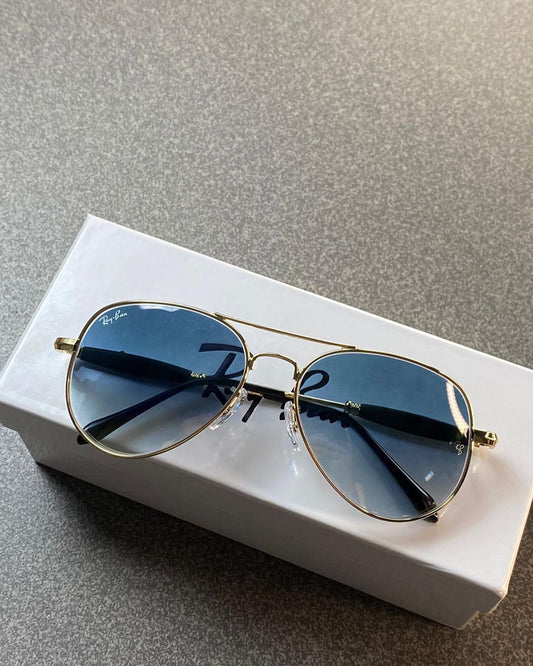 Ray-Ban New Stylish Blue dc gold 3517 Master Pcs Sunglass For Unisex