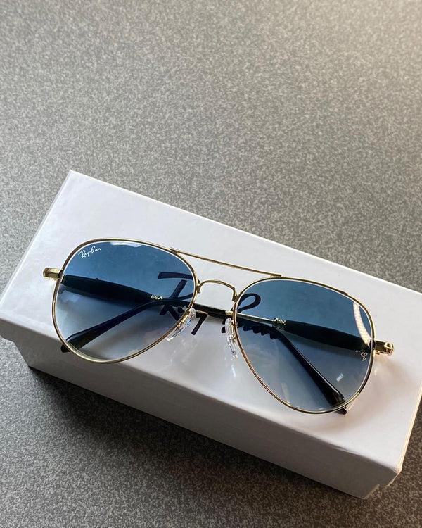 Ray-Ban New Stylish Blue dc gold 3517 Master Pcs Sunglass For Unisex